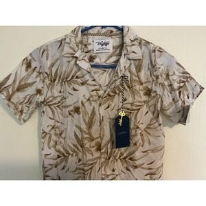 NWT Voyage Kids 7X Short Sleeve Button Up Tropical Floral Print
